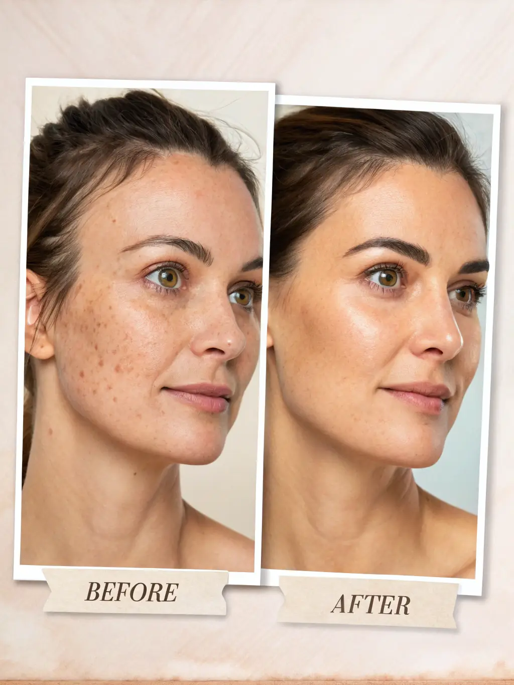 A before-and-after photo demonstrating the effectiveness of the Skin Rejuvenation Laser System in reducing wrinkles and improving skin texture.