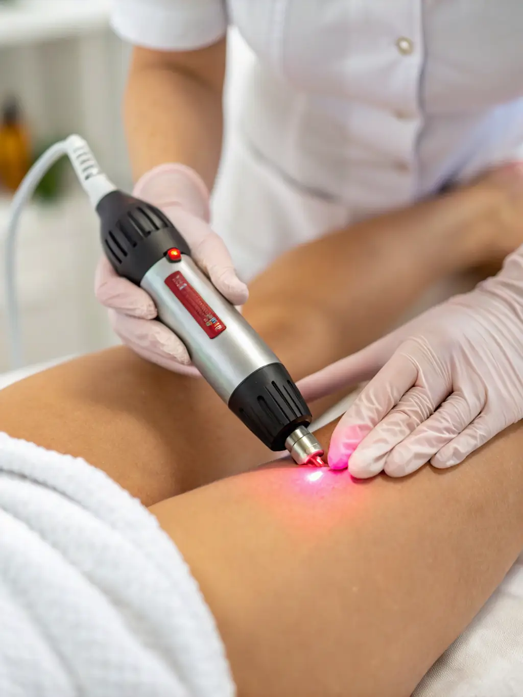 An Erbium laser system designed for gentle skin ablation, highlighting its precision and minimal thermal damage to surrounding tissues.